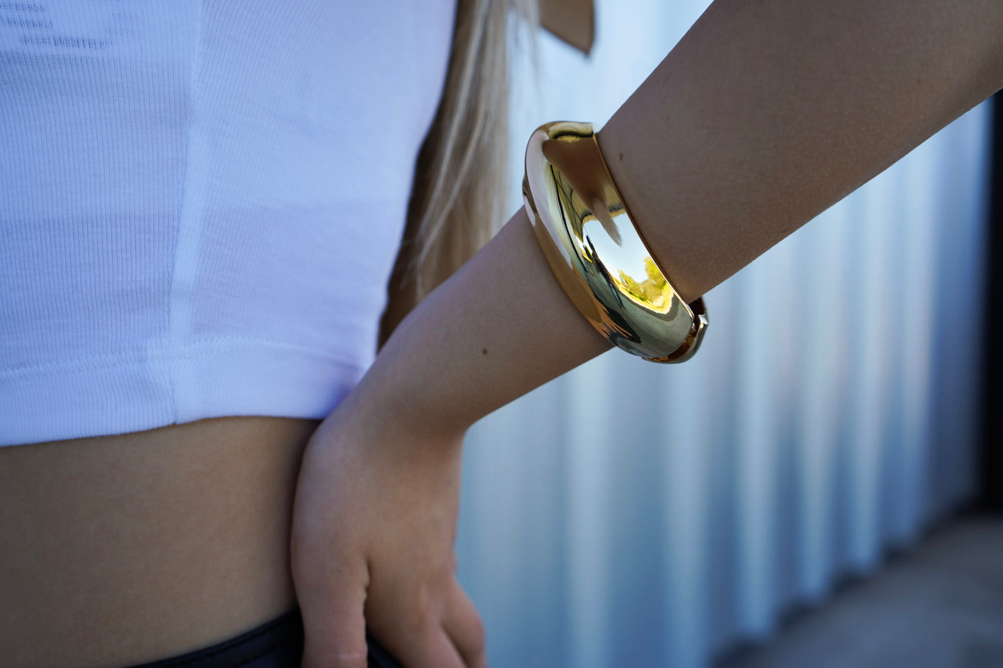 Brazalete Espejo Dorado