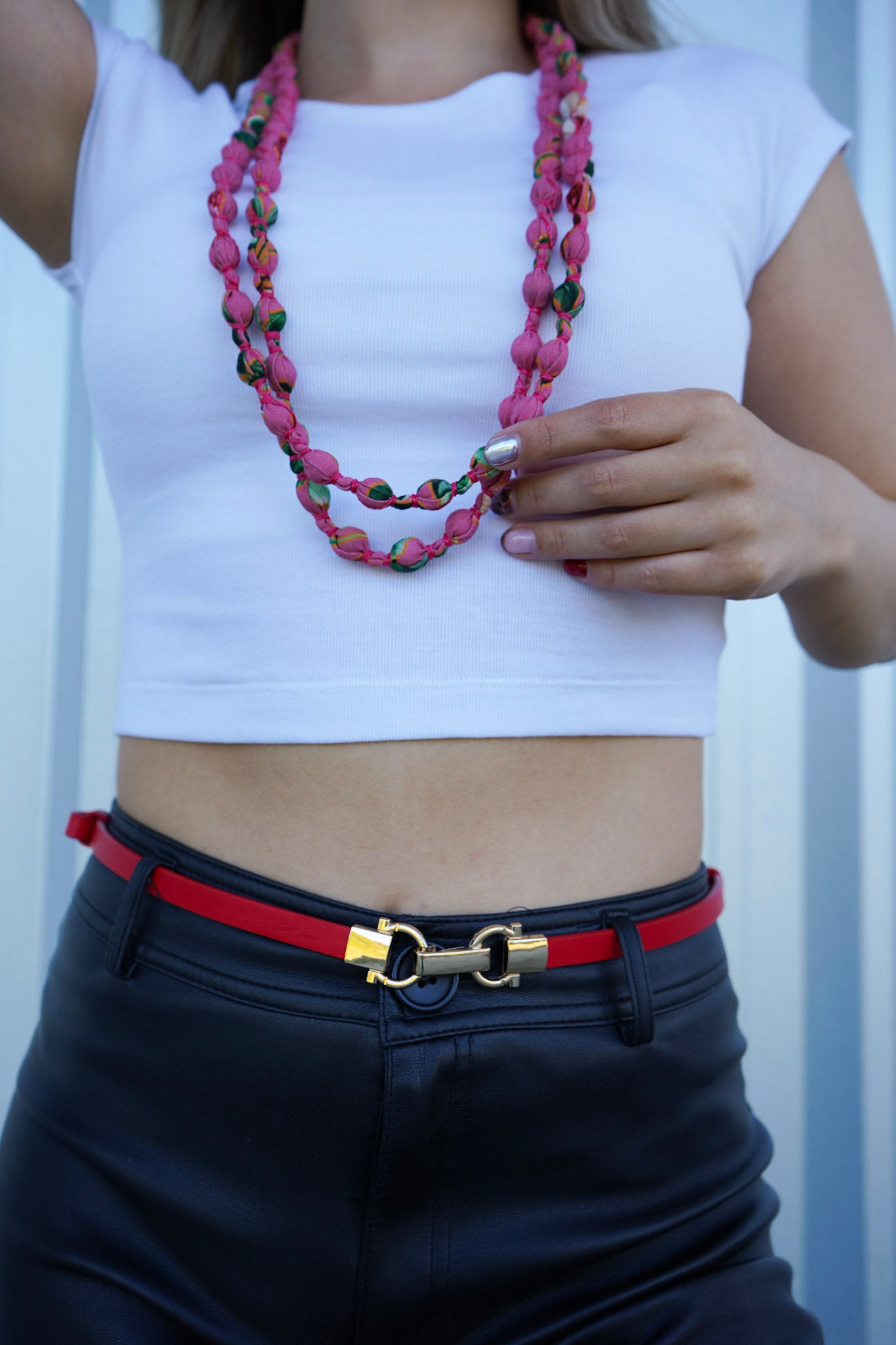 Collar Semillas del Tiempo ROSA – Hecho a Mano